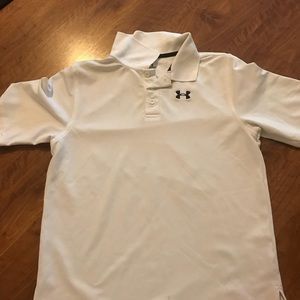 Boys UA White under armour polo size L in boys